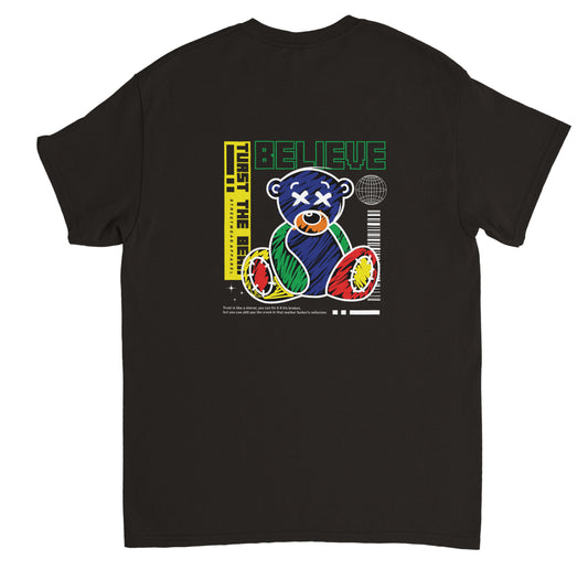 Asterix Black TEDDY BEAR Crewneck T-shirt