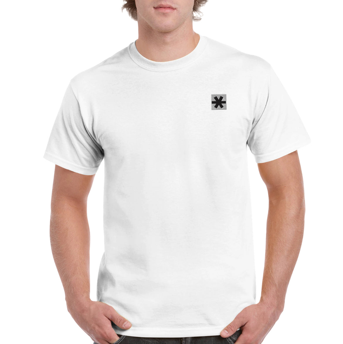 Asterix Stitched White Heavyweight Unisex Crewneck T-shirt